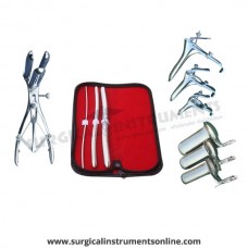 Hegar uterine dilator 3 pieces set,3-4, 9-10, 13-14, mathieu speculum, grave 3pcs, collin 3pcs
